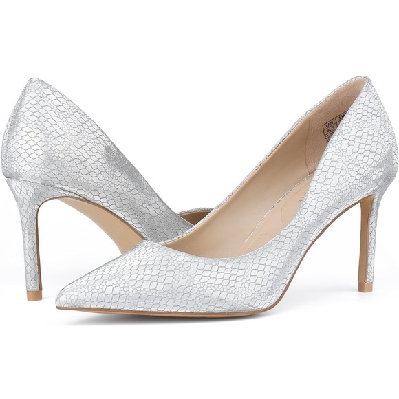 Shoes - NEW| Metallic Silver Pointed Toe Stilettos Pumps